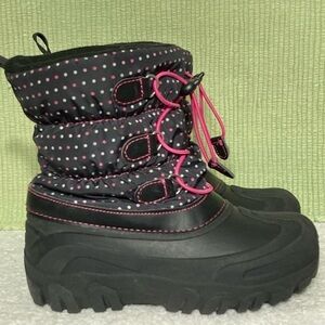 Western Chief Girl's Snowden Dot Waterproof Fleece-Lined Snow Winter Boots SZ 3